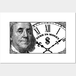 Benjamin Franklin "Time is money". Posters and Art